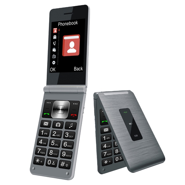 2.8 Inch Quad Bands Unlocked China Basic Flip Feature Mobile Phone