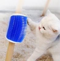 Jouet d'angle pour chat, motif dessin animé, avec brosse de massage et fonction couineur pour gratter