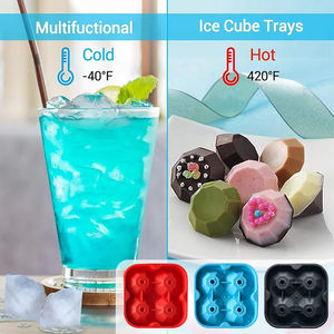 Vereinigte Staaten USA Kanada Große runde Diamant kugel Silikon Eiswürfel schale Form mit Deckel Behälter - Product Image 3