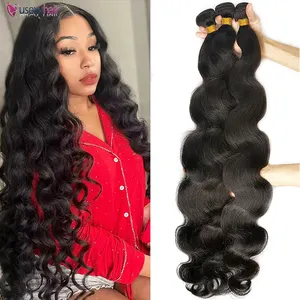 Pacotes de onda do corpo Cabelo humano Tecelagem brasileira Natural Black 3 4 Pacotes Deal Virgin Hair 30 Inch Raw Hair Extensions