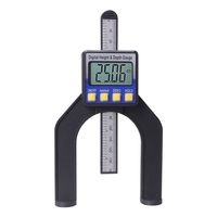 Jauge de profondeur numérique en plastique avec écran LCD et pieds magnétiques, haute précision pour tables de fraisage, outils de mesure pour le travail du bois