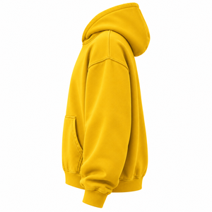 Sudadera con Capucha Amarilla para Hombre, Estilo Casual, con Bolsillo Frontal, Estampado de Araña, 100% Algodón, Corte Holgado, Invierno, Ecológica - Product Image 2