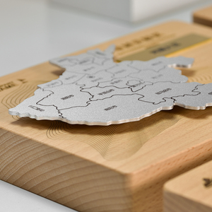 Rắn Gỗ Kim Loại cúp huy chương mảng bám thành phố tọa độ mốc thiết kế khắc laser tùy chỉnh kỷ niệm doanh nghiệp giải thưởng - Product Image 3