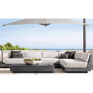 Canapé d'extérieur en aluminium pour jardin, villa, terrasse – Ensemble de mobilier de jardin en aluminium pour hôtel et patio - Product Image 1