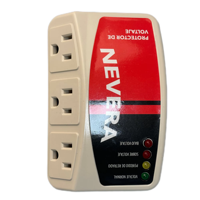 Protecteur de surtension 1875W 120V 15A pour téléviseur et réfrigérateur, prise anti-baisse de tension unipolaire en matériau PC, protection contre les surtensions pour réfrigérateur, type courant alternatif