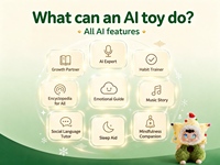Peluche interactive parlante AI pour enfants, apprentissage des langues, pratique à la maison et en voyage, peluches intelligentes avec IA