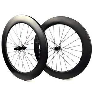 Bikedoc wr2675 Carbon Đường bánh xe 700c carbon xe đạp bánh xe Fixie xe đạp vành 75mm chiều sâu wheelset không săm