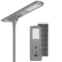 Lampe solaire de rue tout-en-un étanche IP65 pour extérieur 300W/400W/600W LED intégrée avec batterie LiFePO4 et télécommande