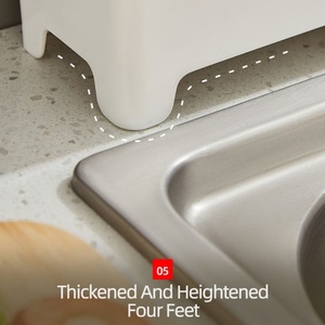 Removable and Washable Drainage Small Trash Can Kitchen Countertop Drain Trash Can Food Residue Filter Storage Box - Product Image 6