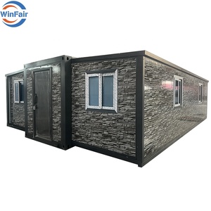 Winfair <span class=keywords><strong>algeria</strong></span> đúc sẵn biệt thự di chuyển prefab nhà 2 phòng ngủ sang trọng prefabric di chuyển 30ft mở rộng container nhà - Product Image 1