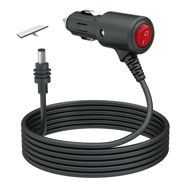 For Starlink Mini Car Charger to DC Power Supply Cable with Switch ON/OFF 2M 3M 5M 12V-24V Cigarette Lighter Power Supply Cord