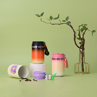 Vaso Térmico Personalizado con Degradado, 14 oz, Elegante, Ecológico, Aislado al Vacío, para Bebidas Frías, Taza de Café, Antiderrames, Portátil, de Acero Inoxidable