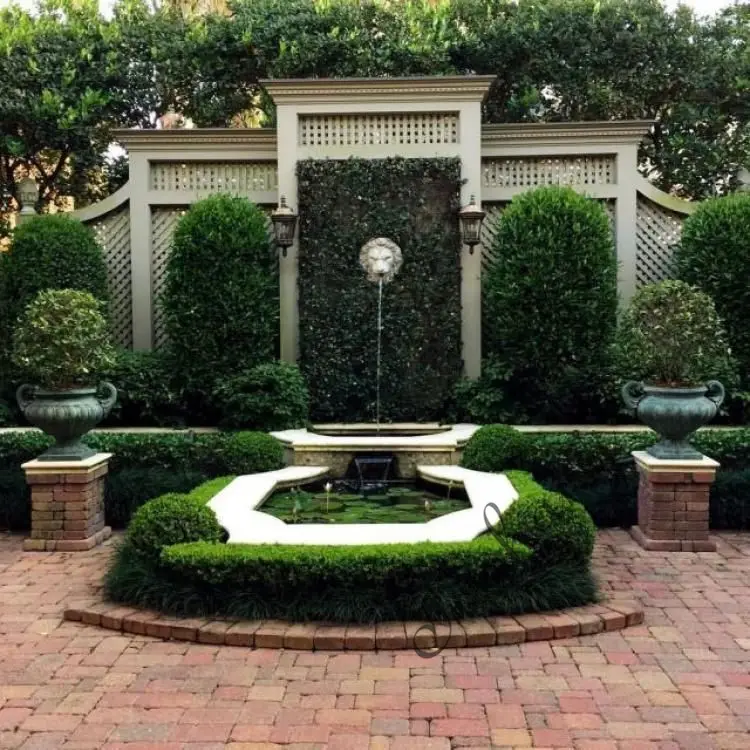 Großen Garten Hand Geschnitzte Wand Marmor Wasser Brunnen