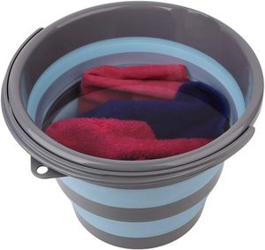 Cubo de plástico plegable con bañera redonda plegable de 2,6 galones (10L) para la limpieza del hogar Olla de agua para exteriores que ahorra espacio - Product Image 3