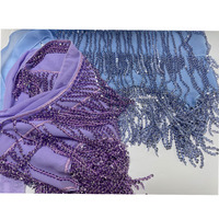 Foulard de danse orientale perlé à franges en mousseline, ceinture triangulaire pour femme, chaîne de taille pour spectacle sur scène