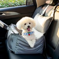 Siège auto pliable pour chien avec coussin amovible antidérapant pour la sécurité des petits chiens sur la banquette arrière