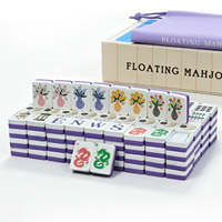 Tuiles de Mahjong Américain Flottantes en EVA Imperméable, Écologiques, Motif Floral Dragon Estival, pour Piscine, Plage et Jardin