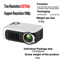 Projecteur intelligent Full HD portable sans fil WiFi pour cinéma maison LCD A2000, vente en gros usine