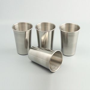 Stainless Steel Cup Set 86x60x125mm Portable Travel <b>Drinkware</b> Simple Style - Product Image 1