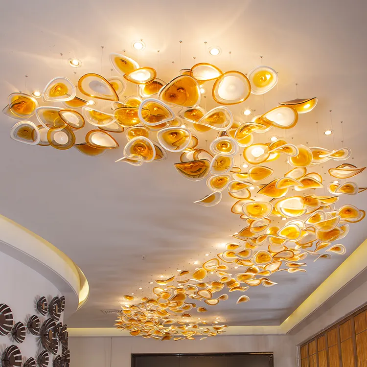 Iluminación colgante personalizada para interiores, candelabro LED de lujo para pasillo de Villa, Hotel, nuevo producto