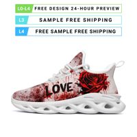 Sneakers de course à semelle compensée style gothique avec impression graphique personnalisée pour hommes et femmes OEM/ODM FN003-26025002-2