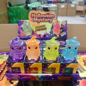 Nuevo Juguete Blandito de Búho de Halloween con Purpurina, 12 unidades/caja, de Maltosa de Ascenso Lento, Juguetes Antiestrés, Juguete Sensorial Blandito de Halloween - Product Image 1