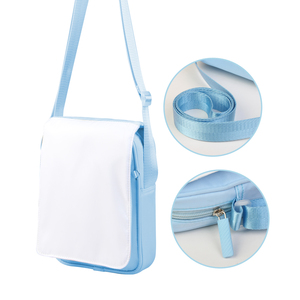Petit sac bandoulière en toile uni, sac messager léger, sac à main pour les voyages décontractés en plein air, pour impression par transfert thermique personnalisée - Product Image 5