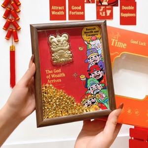 Autocollant de téléphone personnalisé en feuille d'or pur 999, porte-bonheur, cadeau d'affaires - Product Image 3