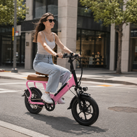 Vélo électrique rétro en alliage d'aluminium durable, apparence tendance, moteur puissant 500 W, pneus larges.
