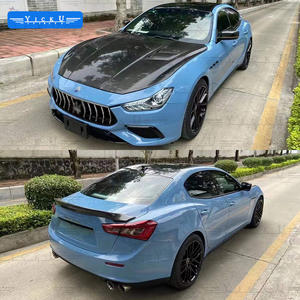 Kit de carrocería de PP de alta calidad YICKU para Maserati Ghibli 2014-2021 actualización GTS parachoques delantero parachoques trasero fibra de carbono Tuyere labio delantero - Product Image 4