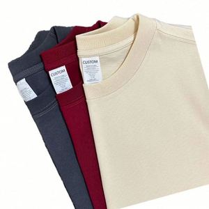 Design 300 Grams Cotton <b>T</b>-shirt Plain High Quality <b>T</b>-shirts 100% Cotton Custom Logo O Neck Tshirts for Men - Product Image 3