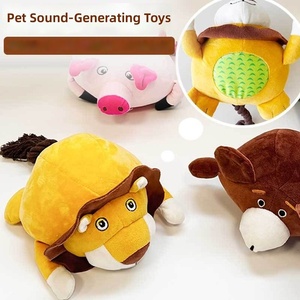 Jouet pour chien en peluche couineur, animaux couchés (Lion, Éléphant, Ours et <span class=keywords><strong>Cochon</strong></span>) avec bruit froissé, vente en gros - Product Image 4