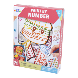 Ensemble de <span class=keywords><strong>peinture</strong></span> acrylique 8 couleurs de qualité supérieure avec toile en bois Fast Food Picture by Numbers Image <span class=keywords><strong>facile</strong></span> à dessiner pour les enfants - Product Image 2