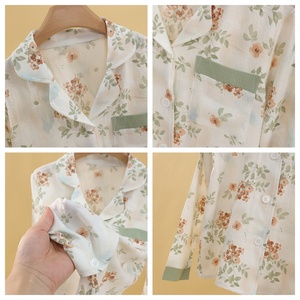 幸运芽定制印花长袖长裤服装套装长袖女士睡衣套装 - Product Image 6