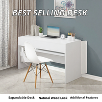 Bureau d'ordinateur extensible en bois, prix d'usine, pas cher, grande capacité, best-seller