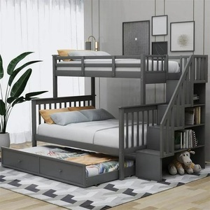 Canapé solide <span class=keywords><strong>2</strong></span> <span class=keywords><strong>places</strong></span> pour enfant fille ensemble de meubles superposés en bois chambre à coucher lit double moderne King Twin Queen Size cadre de luxe - Product Image 6