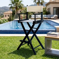 Chaise pliante d'extérieur en bois massif Cnlf avec tissu en polyester pour le bureau et la pêche