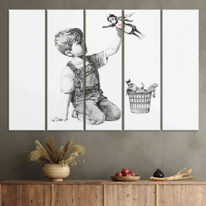 Banksy ศิลปะผ้าใบเด็ก: เกมเปลี่ยนงานศิลปะผ้าใบพิมพ์ชุด5ผืนผ้าใบ - Product Image 3