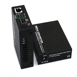 Convertidor de medios de fibra monomodo de 20km 10/100M Ethernet RJ45 a SC Transceptor de fibra óptica de carcasa de hierro con 3 años de garantía - Product Image 1