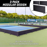 Barrières de pickleball très vendues aux États-Unis et au Canada, lot de 3 - Choisissez le modèle personnalisable ou pré-personnalisé - Diviseurs de terrain pour terrains de pickleball