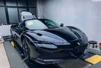 Sepasang kit bodi untuk Ferrari SF90 serat karbon kering sudut depan gaya OEM