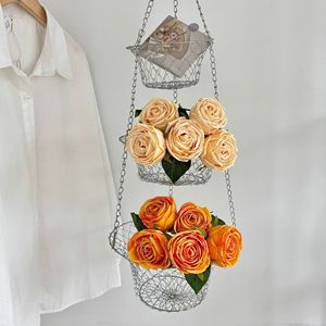 Ramo de Rosas Artificiales de 5 Cabezas, Flores de Seda Redondas de Alta Simulación, Decoración para Bodas, Accesorios para Fotografía en Exteriores, Decoración del Hogar - Product Image 2