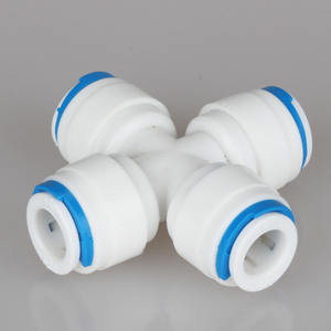 ข้อต่อไฮโฟลว์แบบกด HYNEON ขนาด 1/4 นิ้ว ผลิตจาก POM สีขาว แบบ 4 ทาง สำหรับเครื่องกรองน้ำ <span class=keywords><strong>RO</strong></span> ใช้ในบ้านและธุรกิจ - Product Image 1