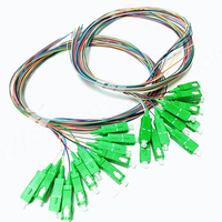 12 colores SC/APC/UPC fibra óptica colorida Pigtail LAZH Simplex modo único 0,9mm calidad precio de fábrica