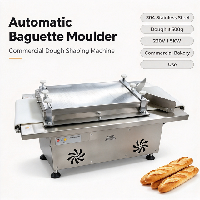 Mini Automatic Bread Moulder Machine HJ-ZXJ30 Commercial Dough Shaping Machine for Small Bakery Toast Baguette Making