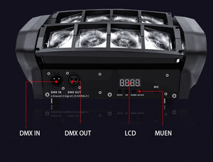 Sıcak satış 8 gözler örümcek ışın hareketli kafa ışık yüksek güç ışın hareketli ışık DMX512 sahne ışık KTV - Product Image 2