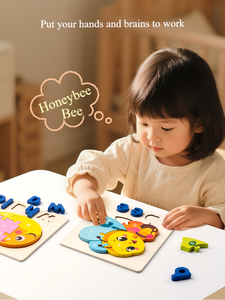 2025 Sản phẩm mới bằng gỗ phim hoạt hình 3D Chính Tả học tập ghép hình câu đố Hội Đồng Quản trị trò chơi bảng chữ cái giáo dục tự làm đồ chơi trẻ em trai cô gái - Product Image 2