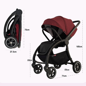 <span class=keywords><strong>Poussette</strong></span> Bébé Système de Voyage 3-en-1 Pliable de Luxe de Haute Qualité Personnalisée OEM avec Siège Auto pour Enfants de 3 Ans - Product Image 6