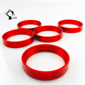 Tùy chỉnh <span class=keywords><strong>CNC</strong></span> gia công Nhẫn Hợp Kim Nhôm Màu Đỏ Anodized-Các thành phần tròn có độ chính xác cao có lỗ cho máy móc công nghiệp - Product Image 2