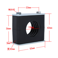 Kit de support de tube en plastique boulonné en nylon, 3/4 po. Taille du tube, corps de support en polyamide